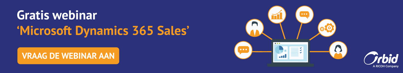 Vraag de gratis webinar 'Microsoft Dynamics 365 for Sales' aan Vraag de gratis webinar 'Microsoft Dynamics 365 for Sales' aan